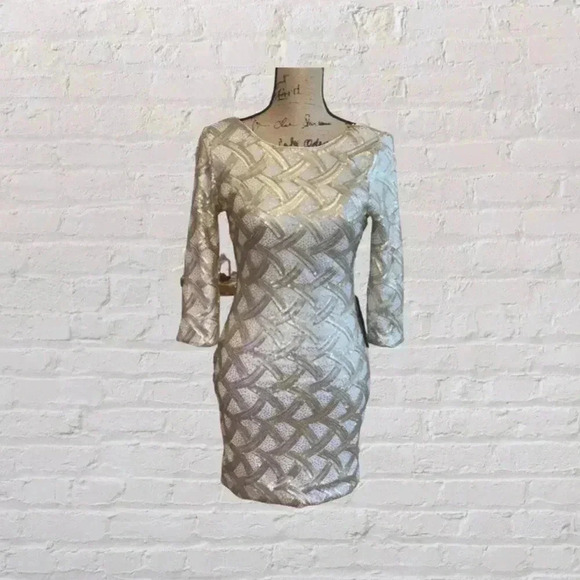 As U Wish Sequined Dress - Gold - Picture 1 of 5